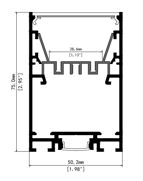 TW-5075D2 Suspended Mounted LED Profile