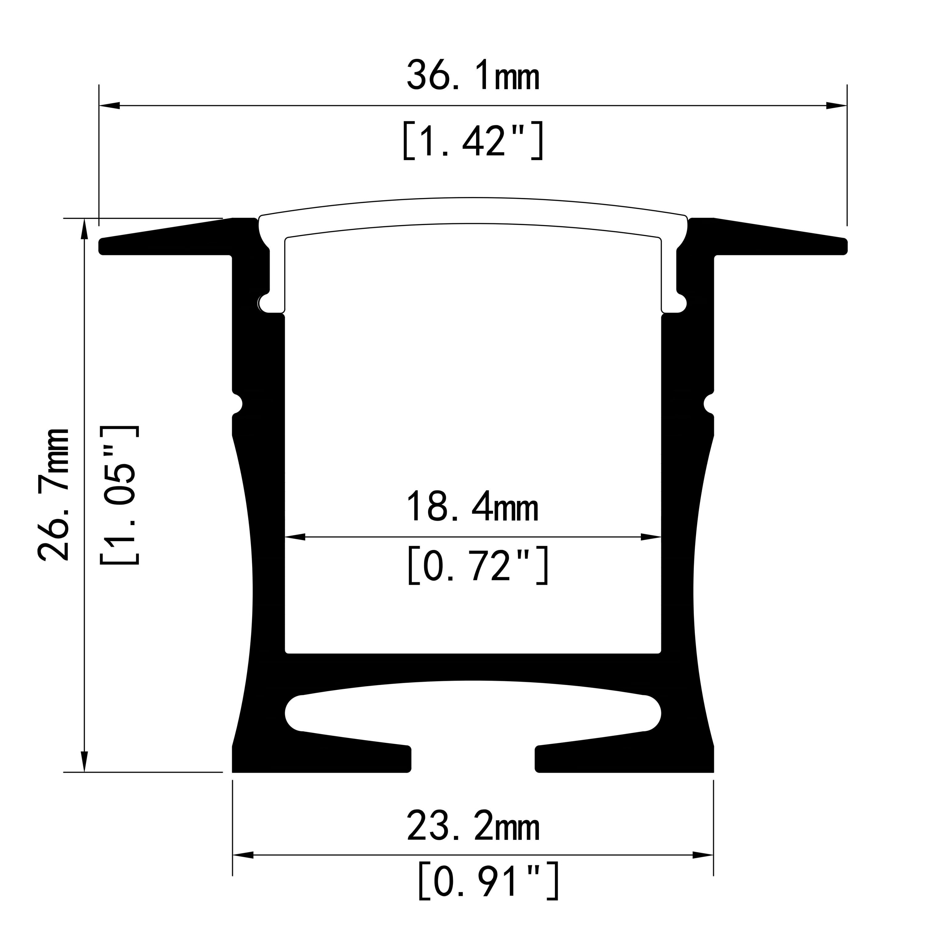 TW2327A LED Recessed Profile