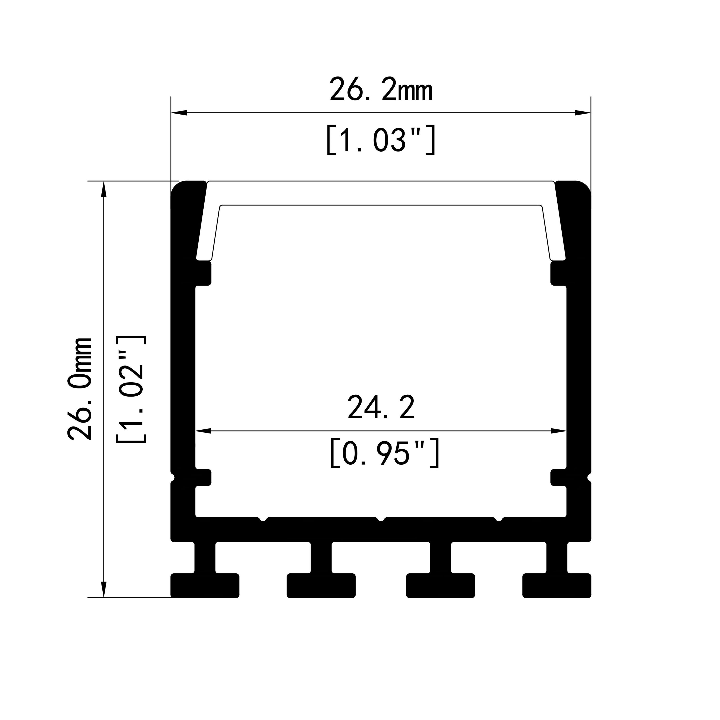 TW2626B Surface mount profifile