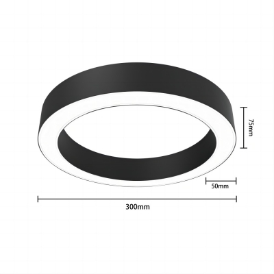 TW5075C-300mm Round shape led profile 